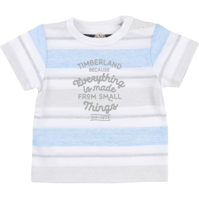 Boys Blue Stripe S/s Tee Shirt