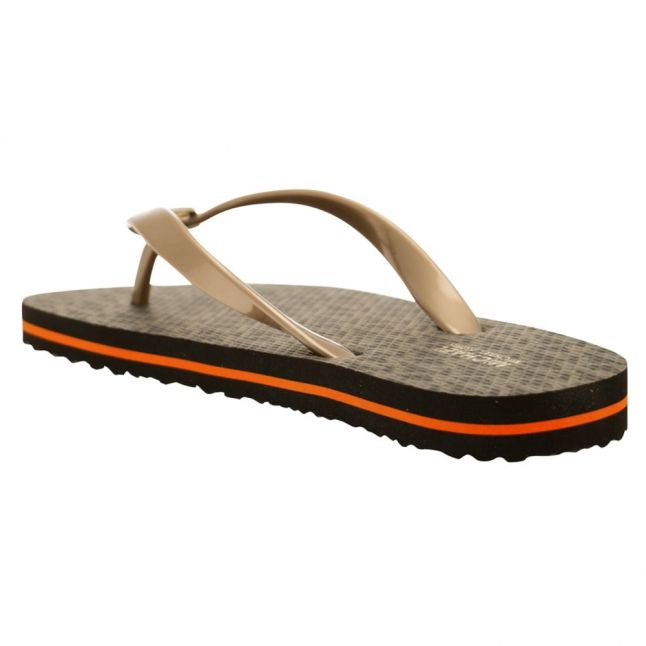 Womens Brown MK Flip Flops