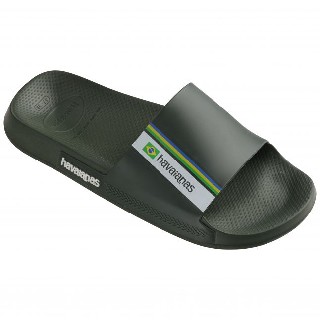 Mens Olive Green Slide Brasil