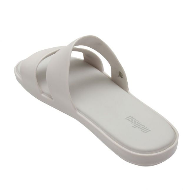 Womens White Colour Pop Slides