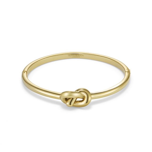 Womens	Gold Lovers Knot Bangle