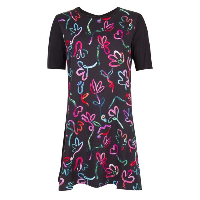 Womens Black Acapolco Print T Shirt Dress