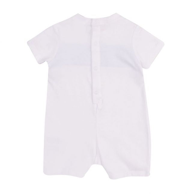 Baby White Logo Tape S/s Romper