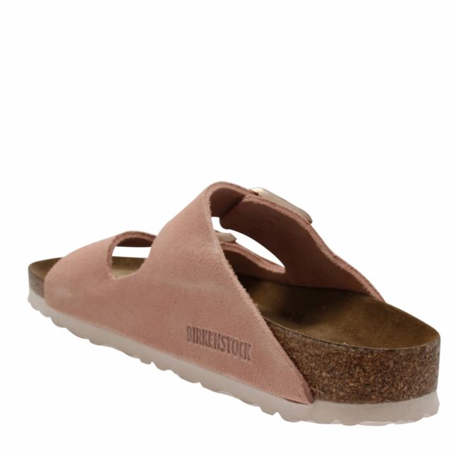 Womens Light Rose Suede Arizona Soft Footbed Slides