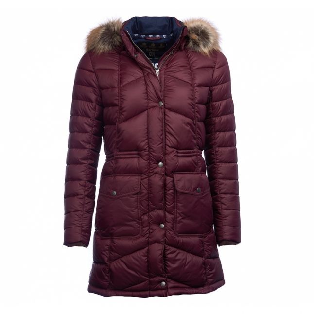 Womens Aubergine Hamble Quilt Coat