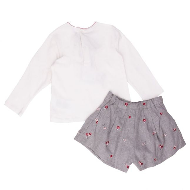 Baby Silver Rose Shorts Set