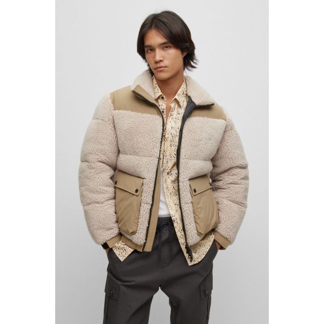 Mens Beige Beddy2341 Padded Jacket