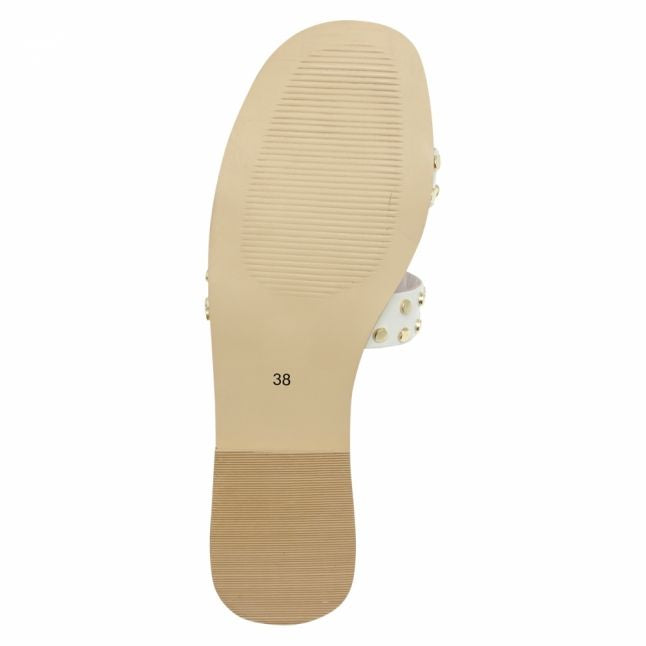 Womens White Olivie Stud Sandals