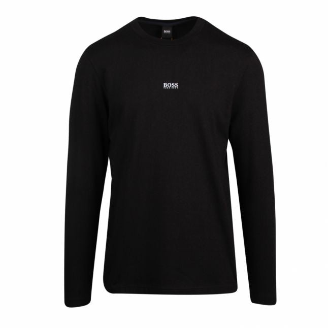 Casual Mens Black Tchark Centre Logo L/s T Shirt