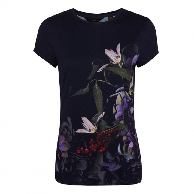 Womens Dark Blue Aidie Pomegranate S/s T Shirt