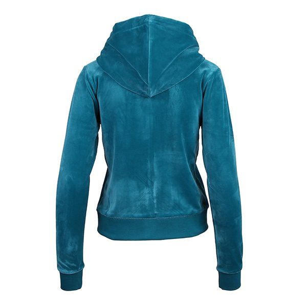 Womens Deep Lagoon Robertson Classic Zip Up Hoodie