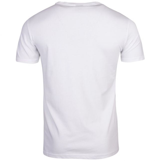 Mens White Chest Logo Beach S/s T Shirt