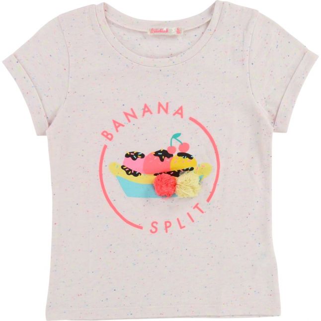 Girls Baby Pink Banana Split S/s T Shirt