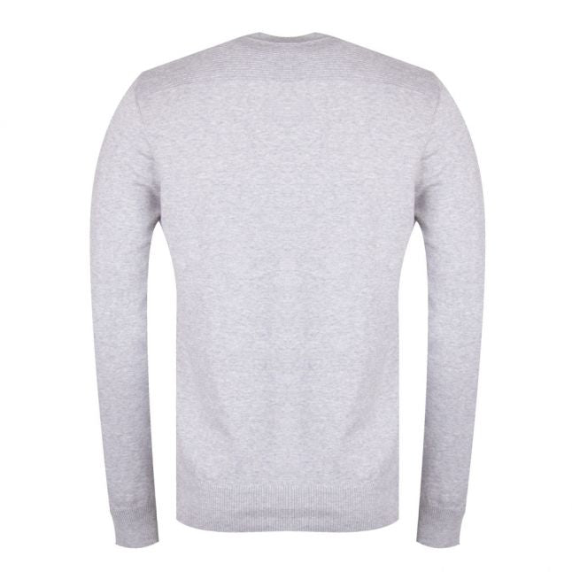 Mens Grey K-Over Crew Neck Knitted Jumper