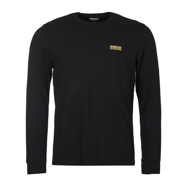 Mens Black Logo L/s T Shirt