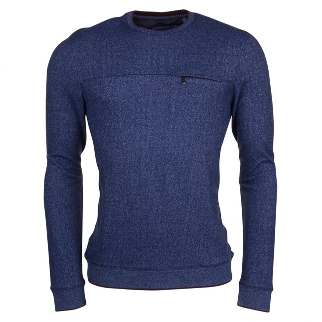 Mens Navy Malibo Crew Knitted Jumper