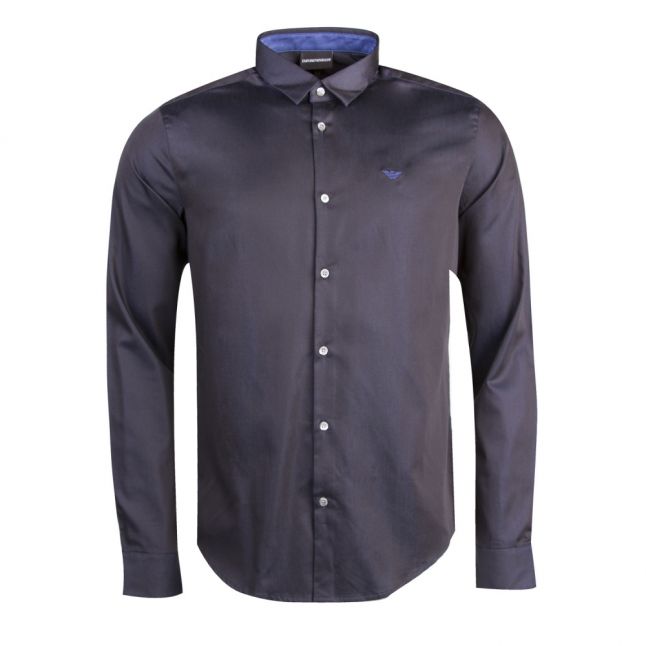 Mens Blue Dress L/s Shirt