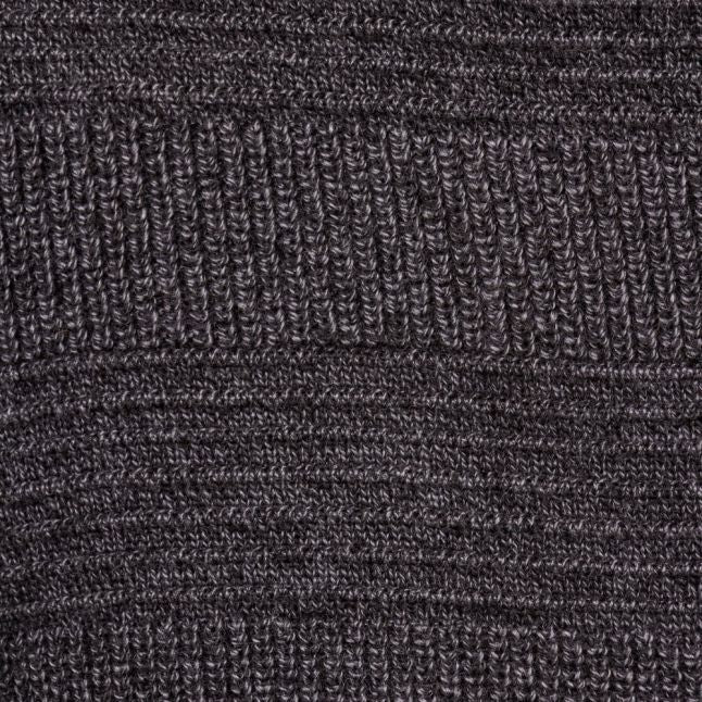 Mens Grey Marl Rossi Mixed Stitch Knitted Jumper