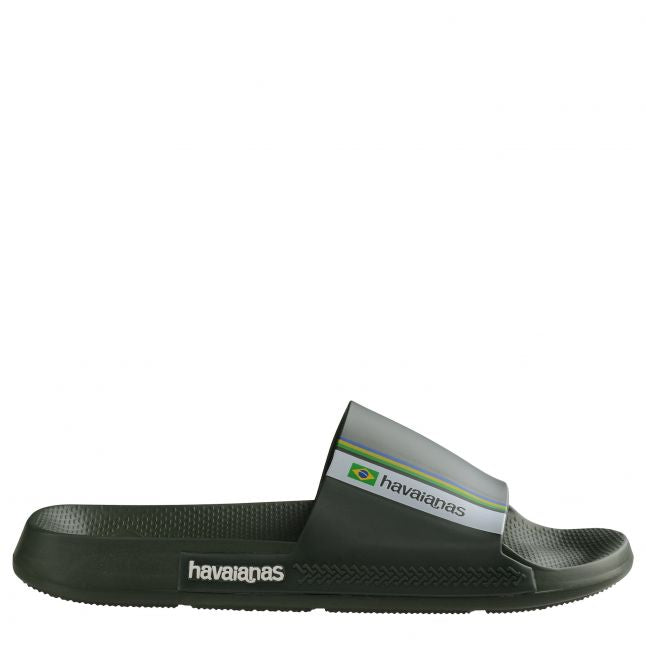 Mens Olive Green Slide Brasil