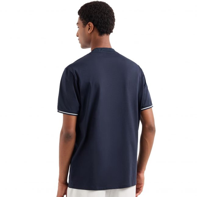 Mens Navy Tipped Arm S/s T Shirt