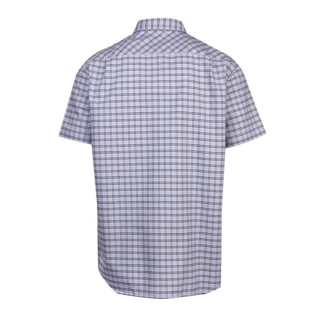 Mens Phoenix Blue/Navy Check Cotton S/s Shirt