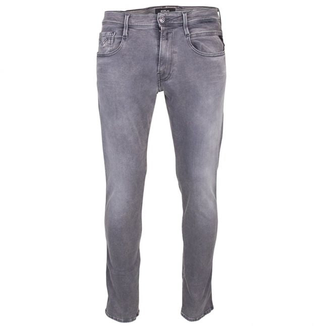 Mens Grey Wash Anbass Slim Fit Jeans