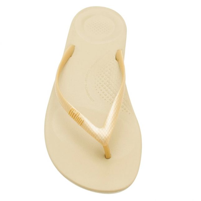 Fit Flop Womens Gold Iqushion Flip Flops