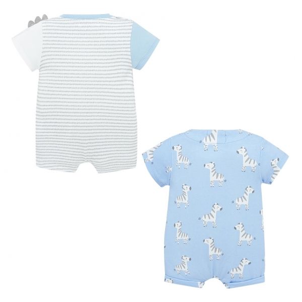 Baby Blue Bay Animal 2 Pack Rompers