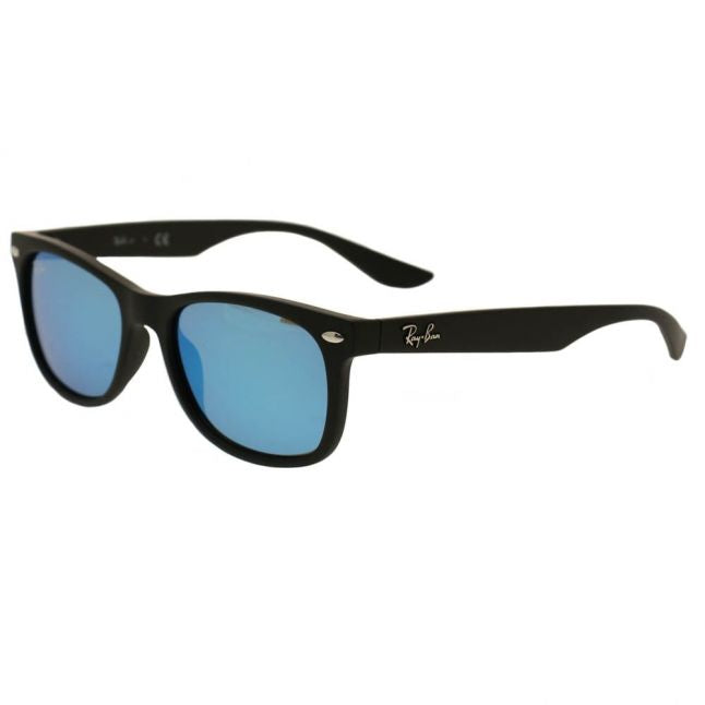 Junior Matte Black/Blue Mirror RJ9052S Wayfarer Sunglasses