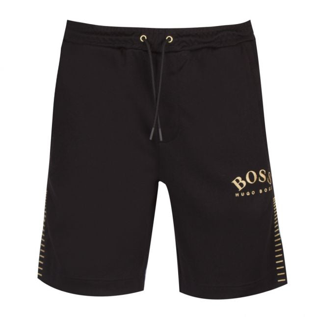 Athleisure Mens Black/Gold Headlo Win Sweat Shorts