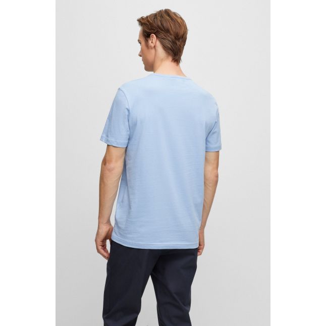 Mens Open Blue Tee Curved S/s T Shirt