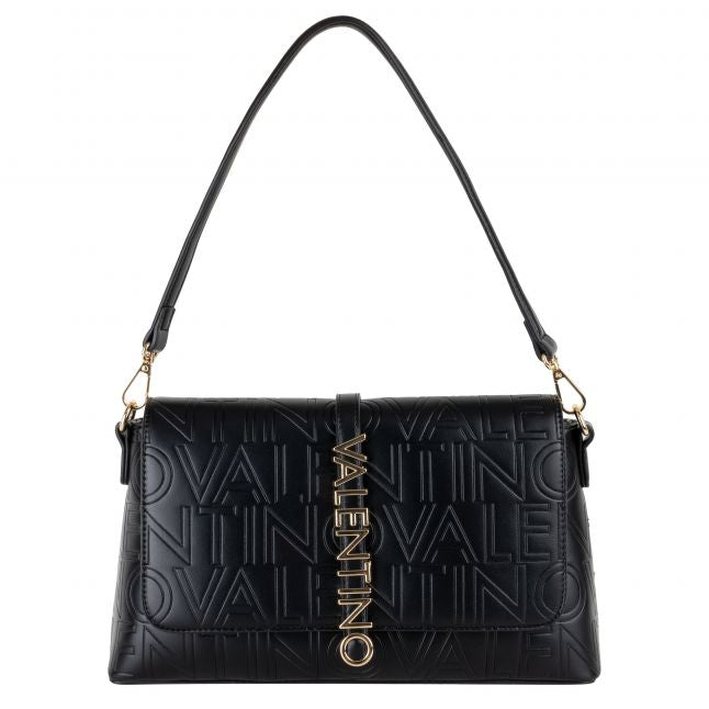 Womens Black Lio RE Flap Shoulder Bag