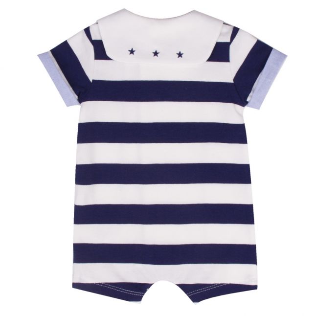 Baby Navy Striped Short Romper