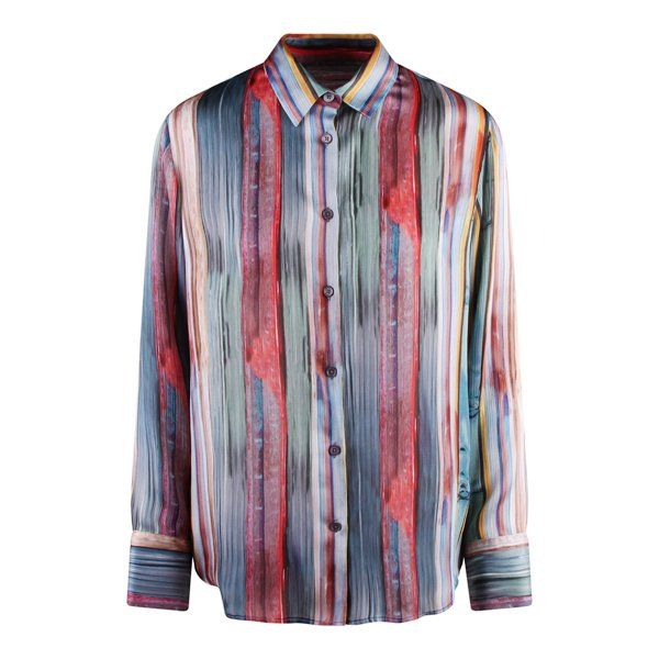 Womens Multi Coloured Paint Stripe Blouse