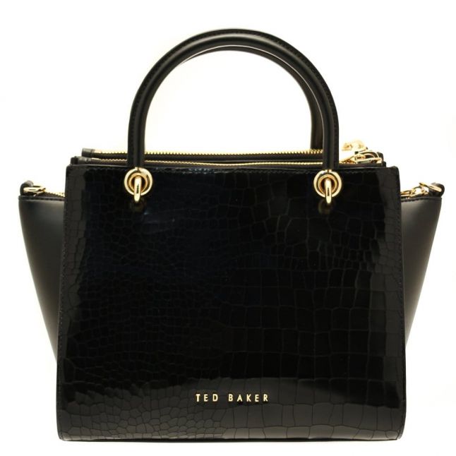 Womens Black Cassie Exotic Zip Detail Tote Bag