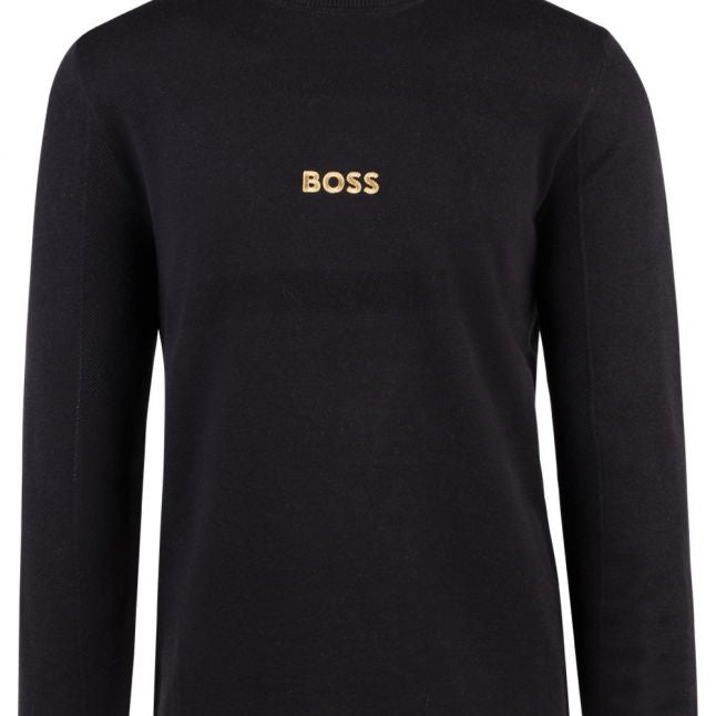 Mens Black Roldan Crew Neck Knit