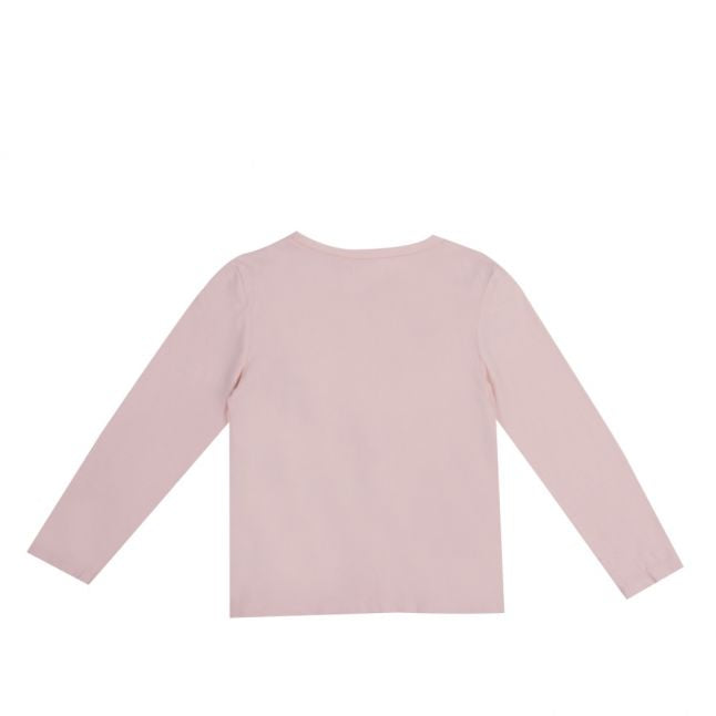 Girls Pink Embellished Seahorse L/s T Shirt