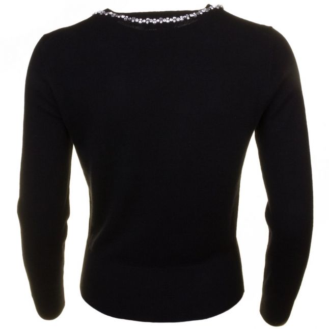 Womens Black Ariya Embellished Jumper