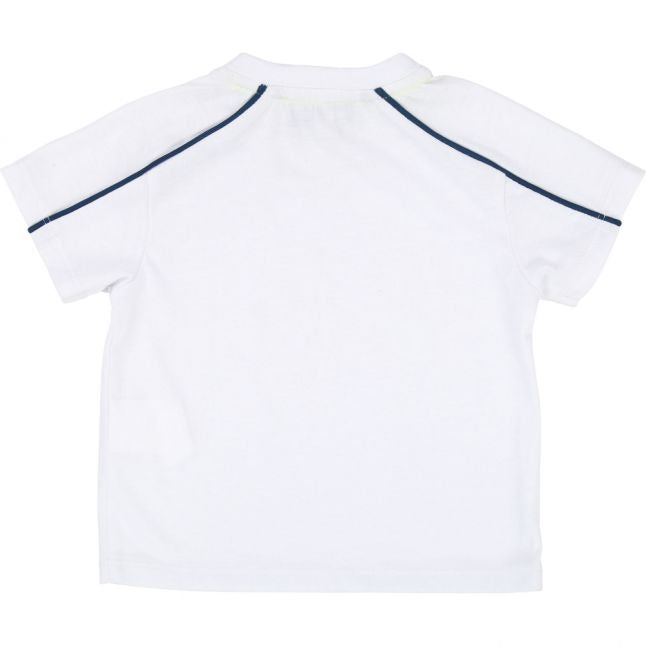 Toddler White/Navy Logo T Shirt & Sweat Shorts Set