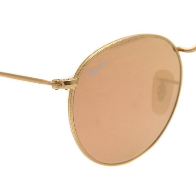 Gold Mirror RB3447 Round Metal Sunglasses