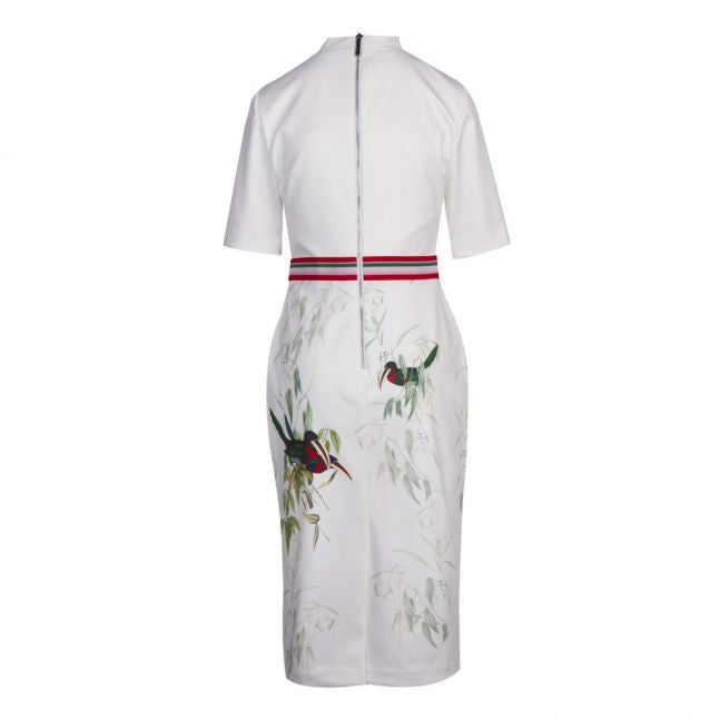 Womens White Molilo Tutti Frutti Midi Dress