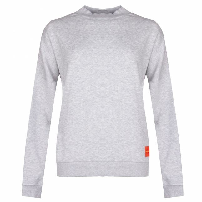 Womens Grey Heather Casual Logo Badge Sweat Top