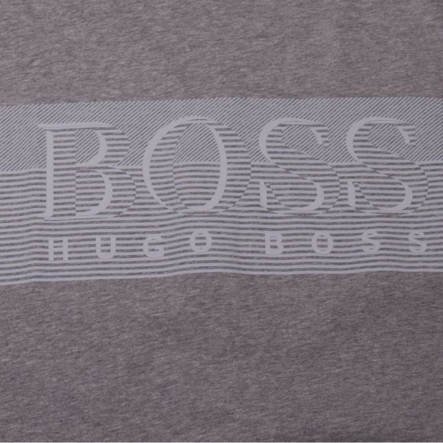 Athleisure Mens Light Grey Tee 2 Stripe Logo S/s T Shirt