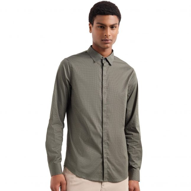 Mens Peat Geo Dot Stretch L/s Shirt