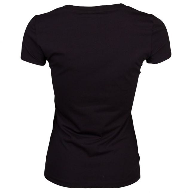 Womens Black Musical Note S/s T Shirt