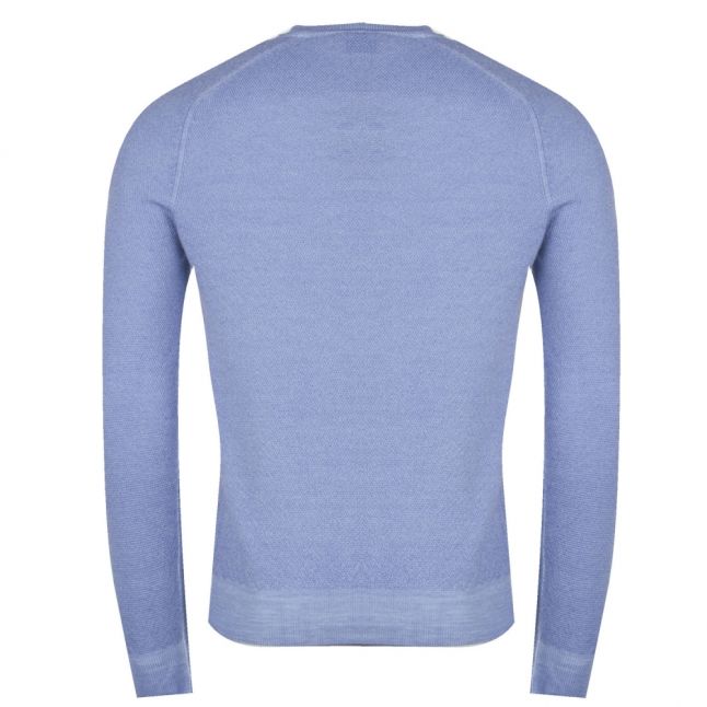 Casual Mens Light Blue Akusto Crew Neck Knitted Jumper