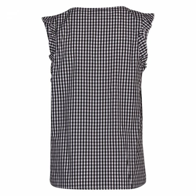 Womens Black Vigingha Check Sleeveless Top