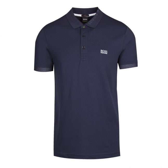 Athleisure Mens Navy Paule Logo Collar Slim Fit S/s Polo Shirt