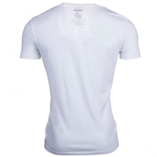 Orange Mens White Taxable 2 Reg S/s T Shirt