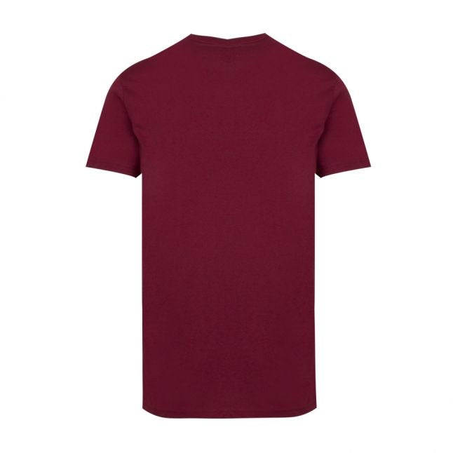 Mens Dark Red Big Logo Beach Regular Fit S/s T Shirt